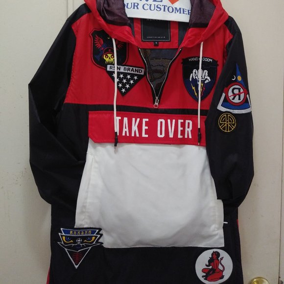 Reason "Take Over" Half Zip Hooded Jacket - Picture 1 of 4
